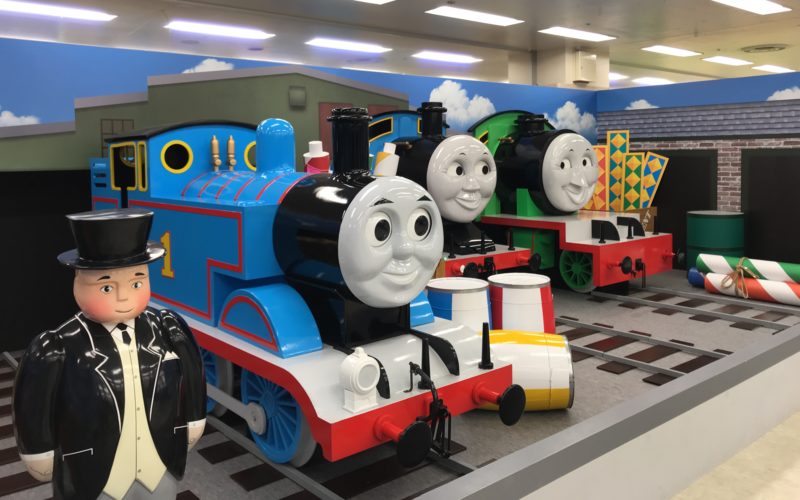 池袋サンシャインシティのイベントとしてワールドインポートマートビル4Fの展示ホールAで開催した「きかんしゃトーマスとなかまたち みんなで作ろう!ソドー島わくわくパーク!」の会場内