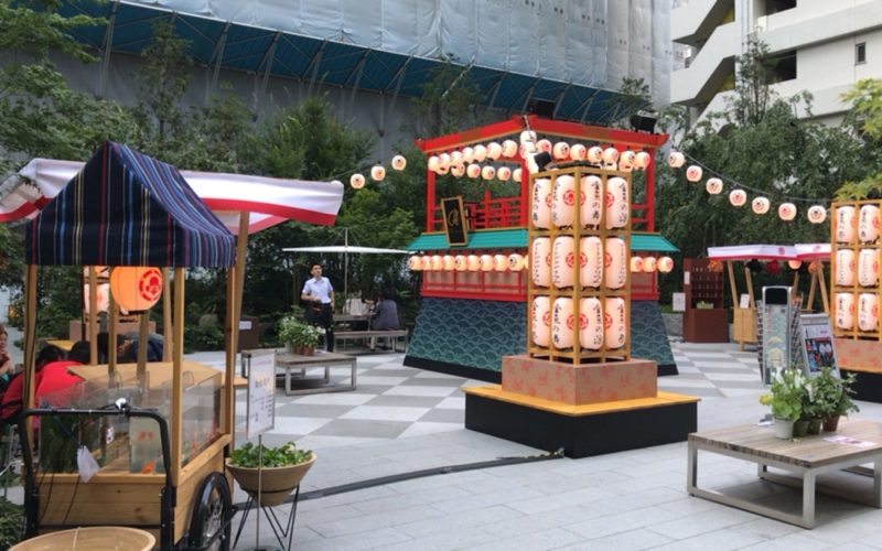 福徳の森で行われていたアートアクアリウム夏祭りの会場