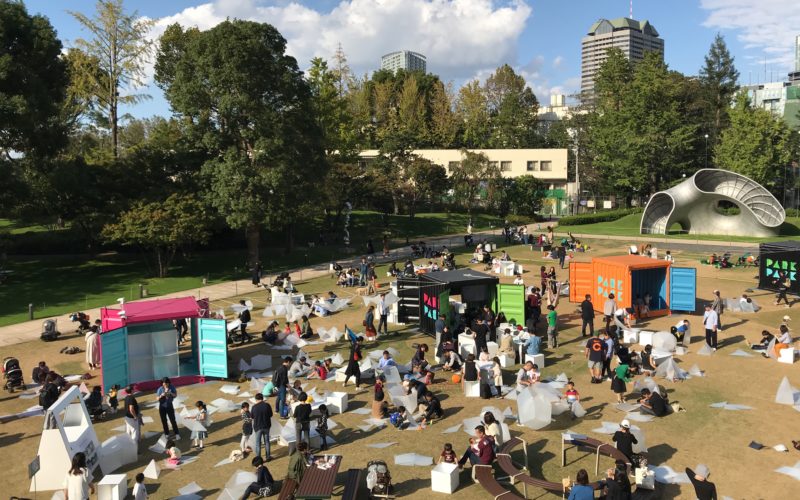 東京ミッドタウン デザインタッチを開催した芝生広場の会場