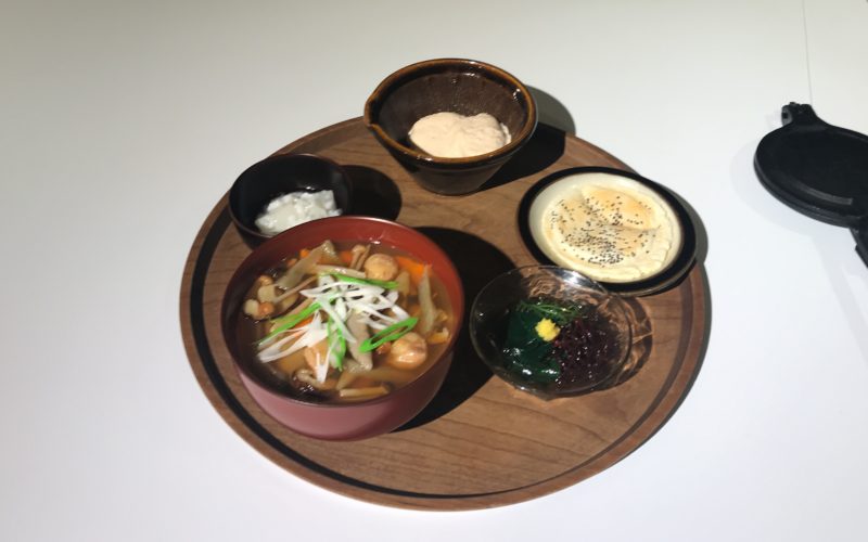 渋谷ヒカリエ8Fのd47 MUSEUMで開催した展覧会「d design travel IWATE EXHIBITION」に展示していた岩手定食のサンプル