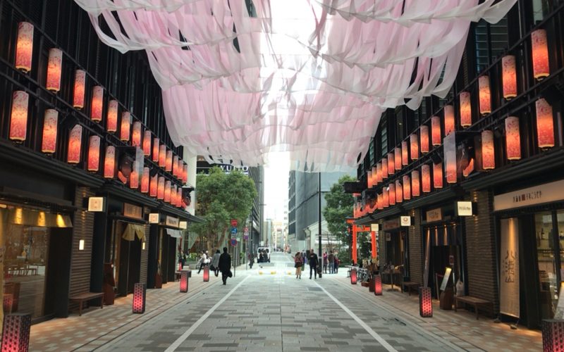 日本橋 桜フェスティバルで仲通りに登場していたNIHONBASHI SAKURA GATE