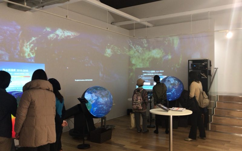 銀座ソニービル6Fの6Cフロアに展示されていた触れる地球