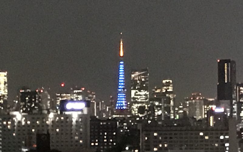 ファイナルファンタジー 30周年記念イベント CRYSTAL TOKYO TOWERのクリスタルライトアップ