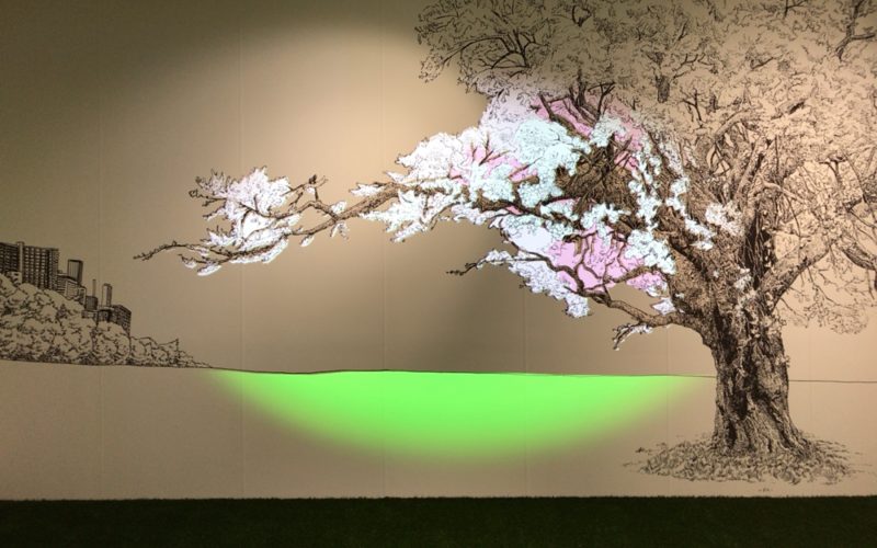 It’s a Sony展 Part-2に展示されていた桜の木のウォールアート